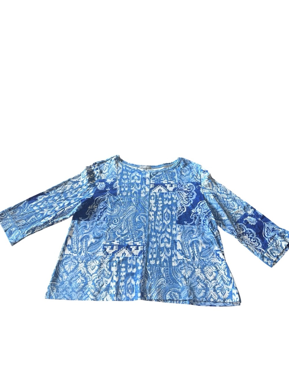 habitat Swing Top Paisley/Aztec Blue and White Pattern Size Large - Picture 4 of 9